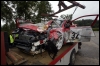 Saksamaa ralli 11. lisakatsel õnnetusse sattunud Jani Paasoneni auto. (26.07.2003) Lehtikuva / Scanpix