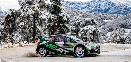 Romet J&uuml;rgenson ja Siim Oja Monte Carlo rallil. Foto: M-Sport