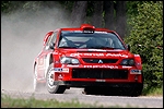 Ivars Vasaraudzis - Valdis Spredzis Mitsubishi Lancer WRC-l. Foto: Skandi Auto