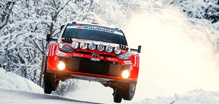 Rootsi MM-ralli liiderpaar Takamoto Katsuta - Aaron Johnston. Foto: Toyota Gazoo Racing