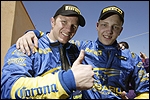 Subaru piloodid Petter Solberg ja Mikko Hirvonen. Foto: Lehtikuva / Scanpix