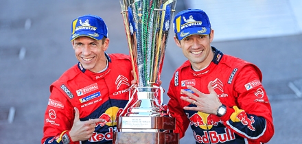 Ralli võitjad Sébastien Ogier ja Julien Ingrassia. Foto: Citroen Racing