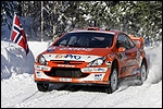 Henning Solberg - Cato Menkerud autol Peugeot 307 WRC. Foto: Tony Welam / Rally Norway