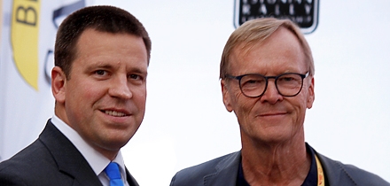 Peaminister Jüri Ratas ja autospordi liidu president Ari Vatanen. Foto: Rando Aav